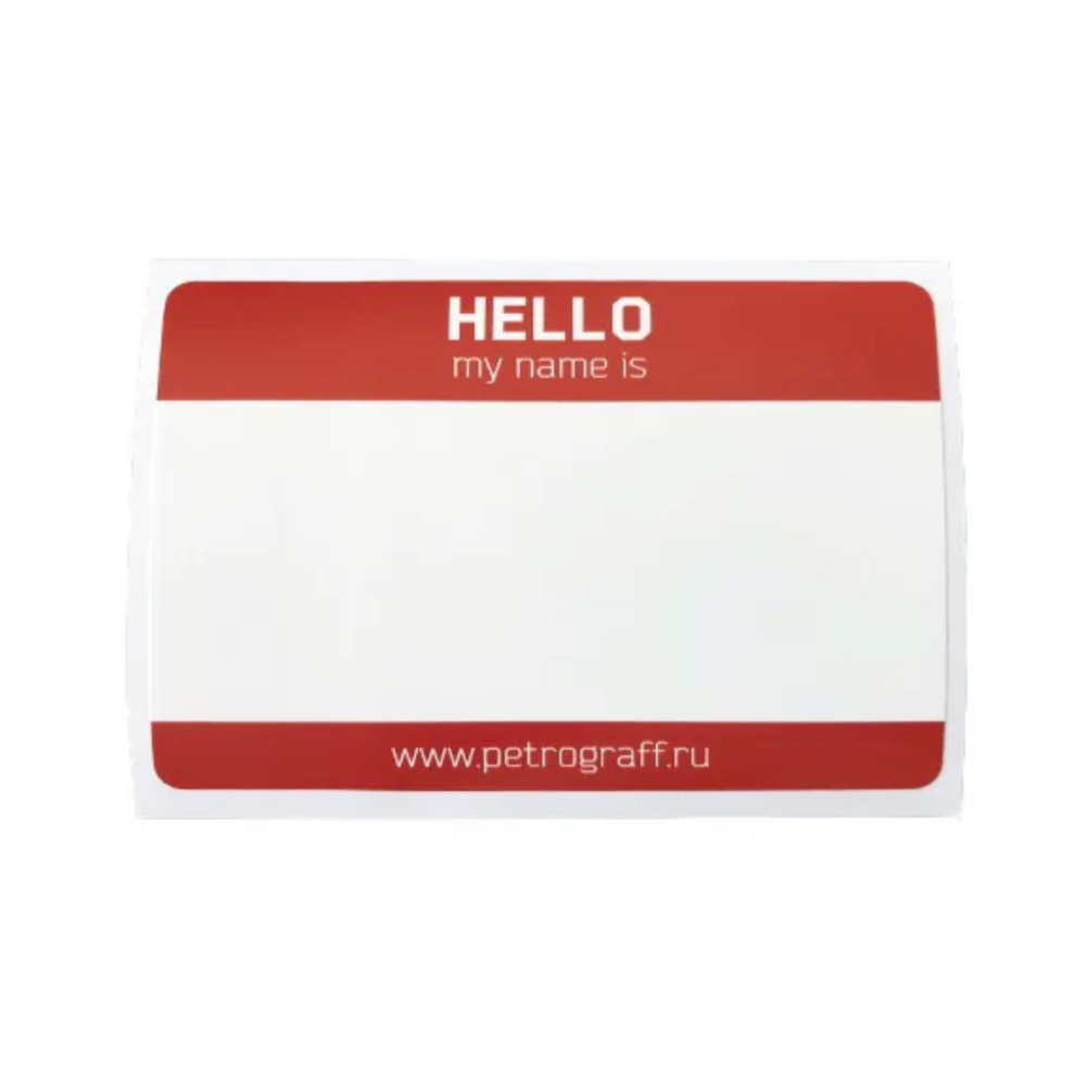 Набор наклеек PETROGRAFF Hello my name is (50 шт, Красные)
