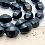 Агат черный бусины (тонированный), размер около 14*11 мм, цена за набор 6 шт