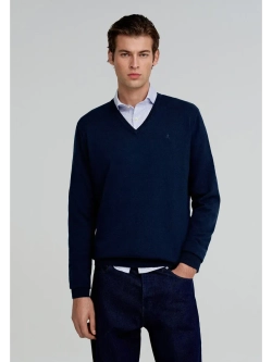 Пуловер из хлопка с добавлением кашемира