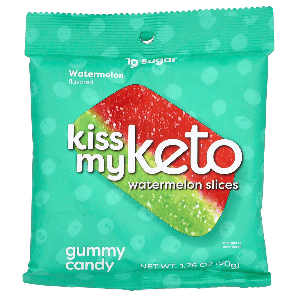Kiss My Keto, Gummy Candy, ломтики арбуза, 6 пакетиков по 50 г (1,76 унции)