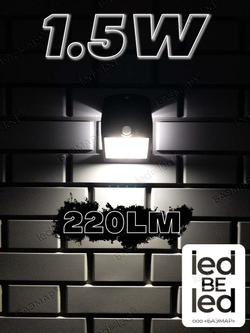 Уличный светильник на солнечной батарее с датчиком движения и света ledBEled 1.5W 220LM, настенный светодиодный фонарь