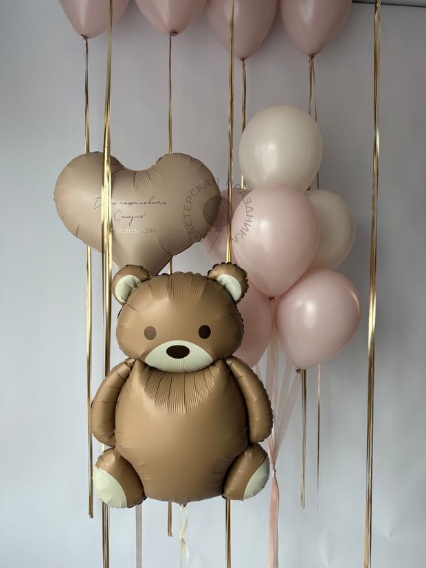 Воздушные шары на выписку для девочки №8682