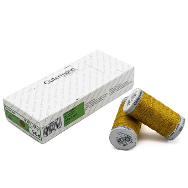 Нитки суперкрепкие Gutermann Extra Strong M782 №40 (100 метров), 5 кат. | 968 золотой