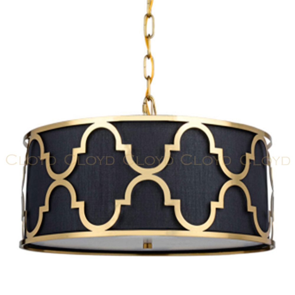 Люстра Cloyd BAXT C4 / черн. абажур - Ø50 см - латунь (арт.11126)