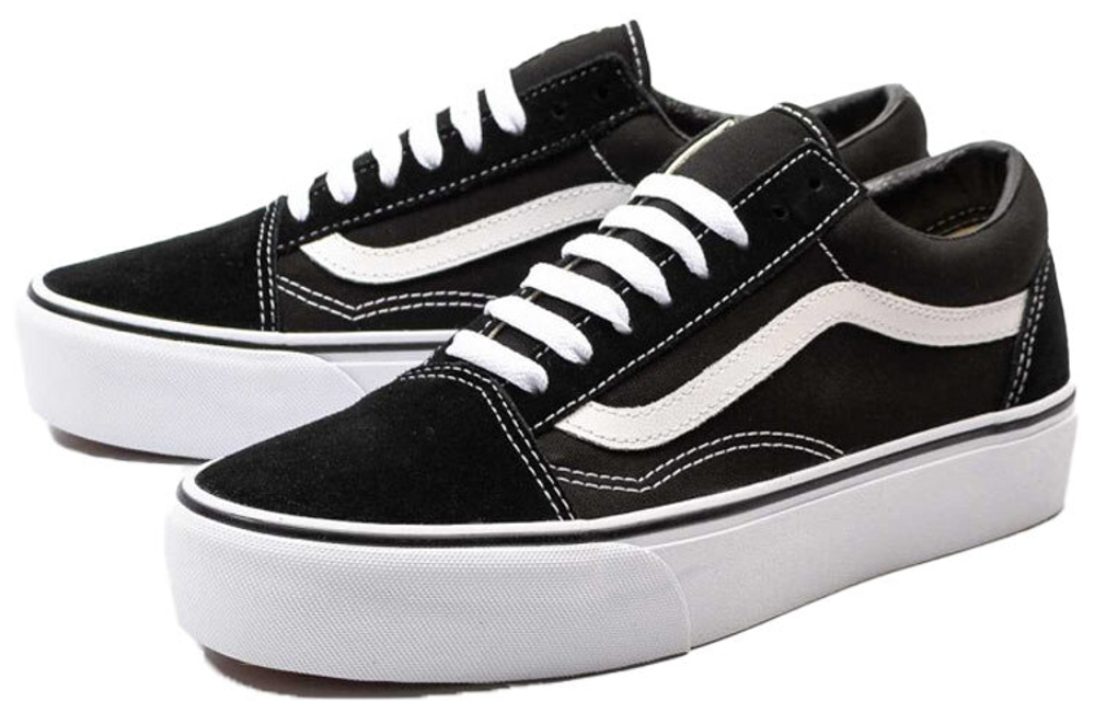 Vans Old Skool Platform Black White