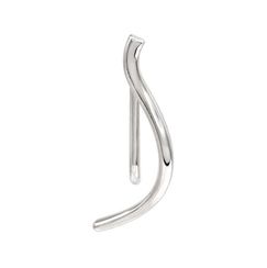 Серьги Волна из серебра 925 пробы