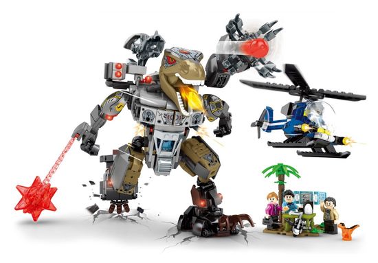 Конструктор Механический Тираннозавр-защитник 901 деталь