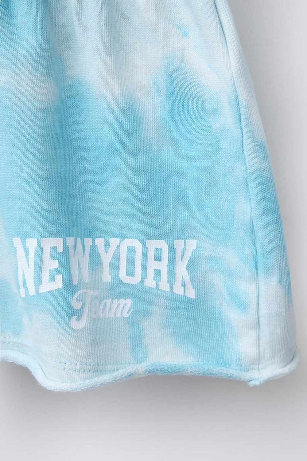 ZARA ШОРТЫ С ПРИНТОМ ТАЙ-ДАЙ, СИНИЙ