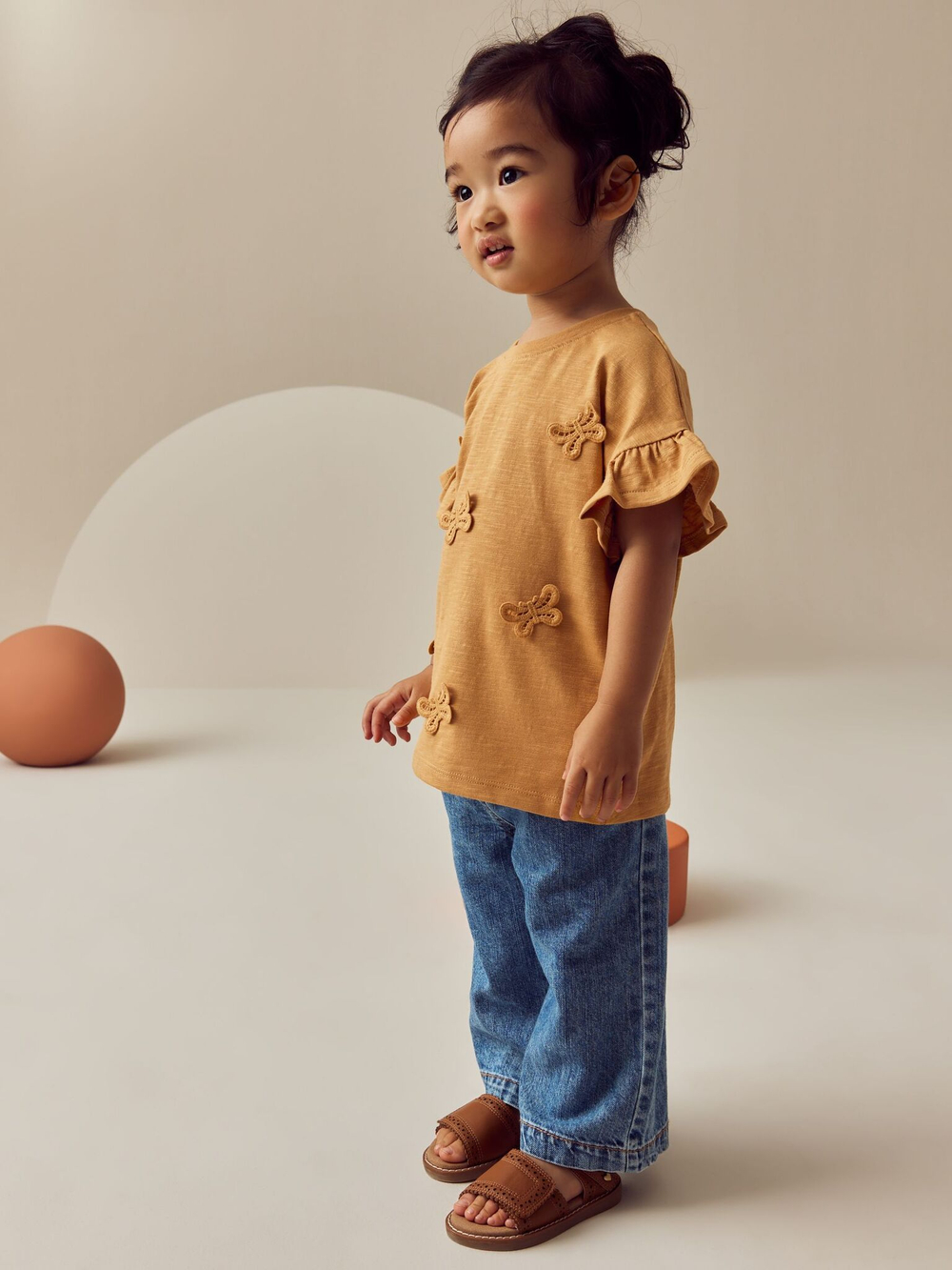 Футболка для девочки Next E51-317, Горчичный