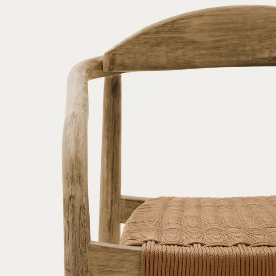 Стул Glynis массив эвкалипта с бежевым сиденьем
