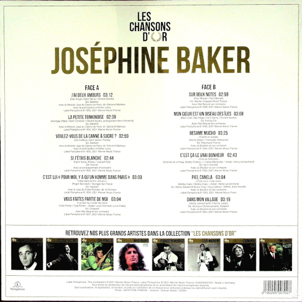 Josephine Baker / Les Chansons D'or (LP)