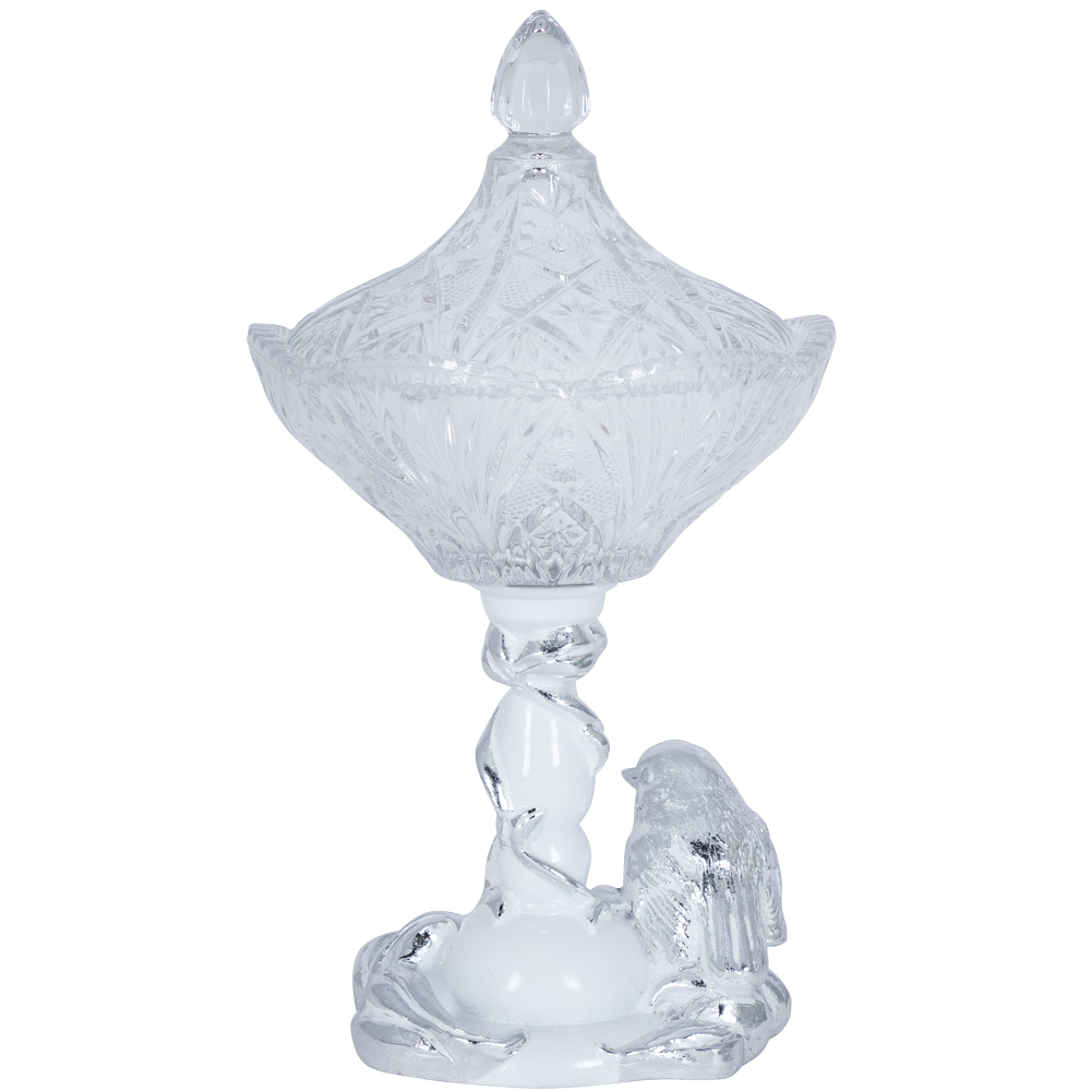 Сахарница стеклянная с крышкой Зарничка Свитти Белый