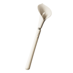 Двусторонний бежевый вибромассажёр 24см для стимуляции клитора и G-зоны Zalo Calla Dual-Head Vibrating Stimulator Ivory White