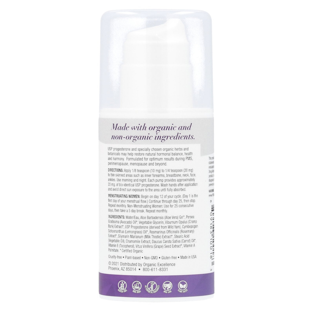 Organic Excellence, Feminine Balance Therapy, крем с прогестероном 100 гр.
