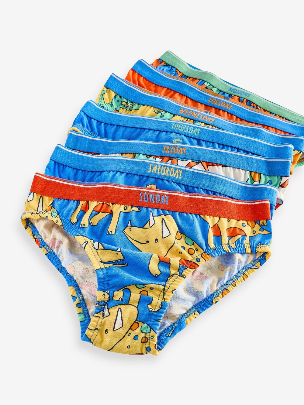 Трусы для мальчика Next 452-653, 7 шт., Синий, Желтый, Оранжевый