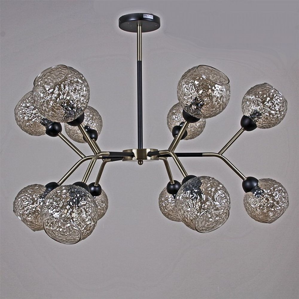 Люстра на штанге ILLUMICO  IL0268-12PSQ-79 BK AB