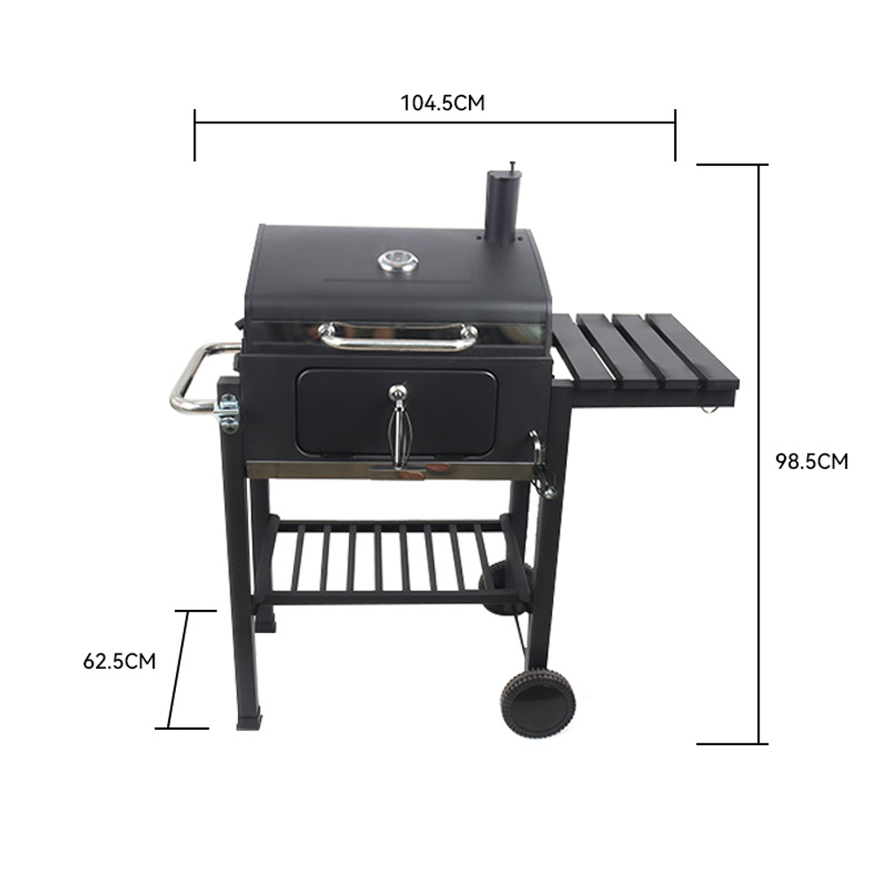Прямоугольный угольный гриль Norway Rectangular Grill BBQ сталь, модель 4524S