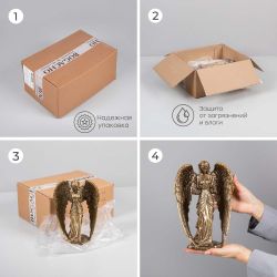 Статуэтка Девушка ангел с книгой Бронза