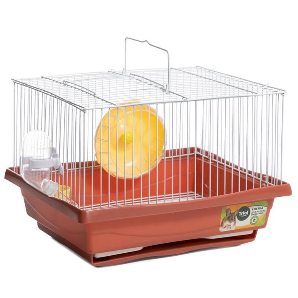 Клетка YD114 для мелких животных, эмаль, терракотовая, 300*230*210мм, Triol