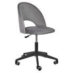 Стул Bradex Home Leo вращающийся на колесиках темно-серый