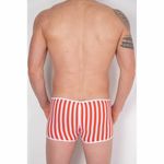 Мужские трусы боксеры в оранжевую полоску с белой вставкой Cosmos Colors FM30_OW