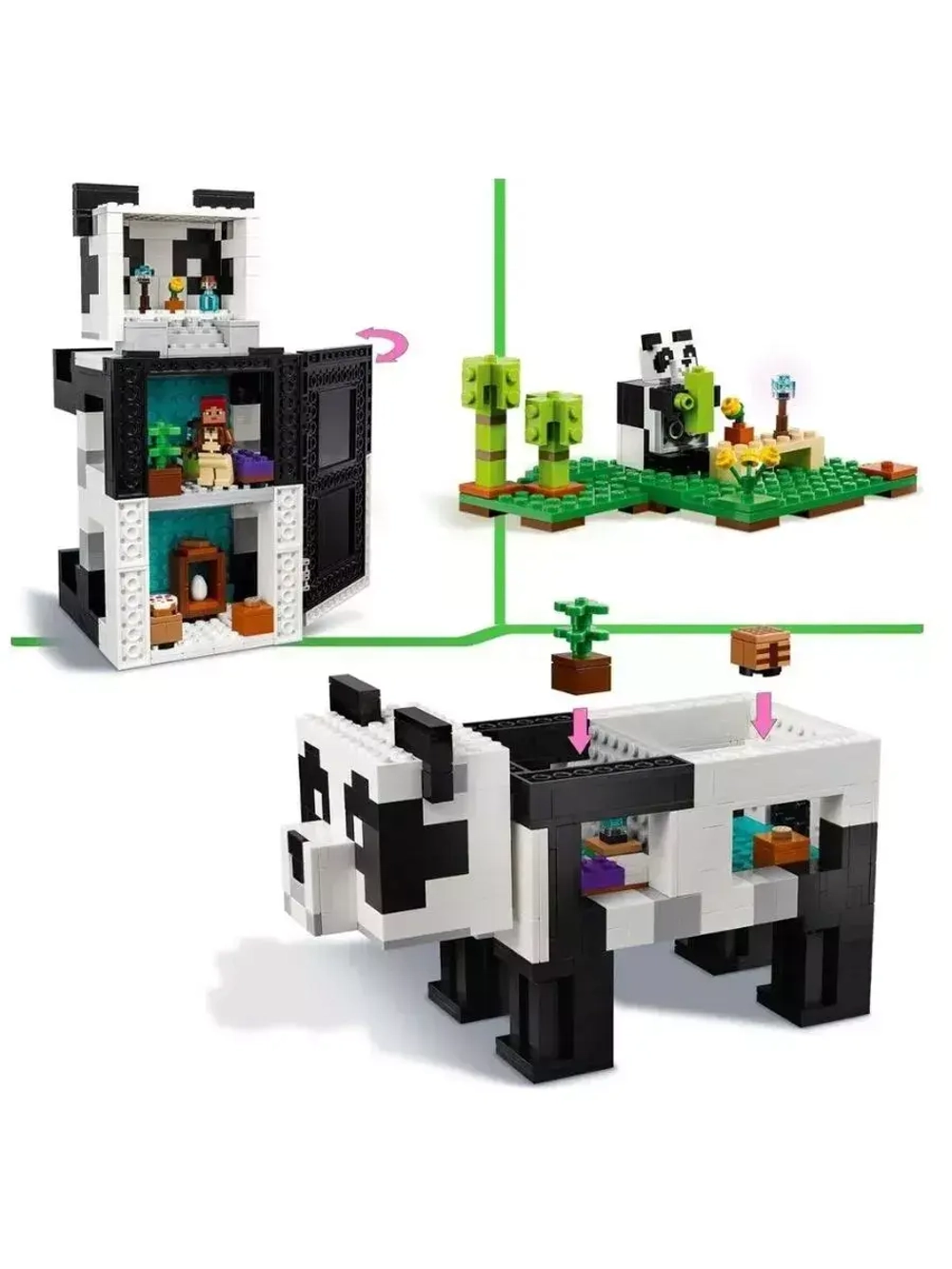 Конструктор Майнкрафт Дом панды 553 детали 8006