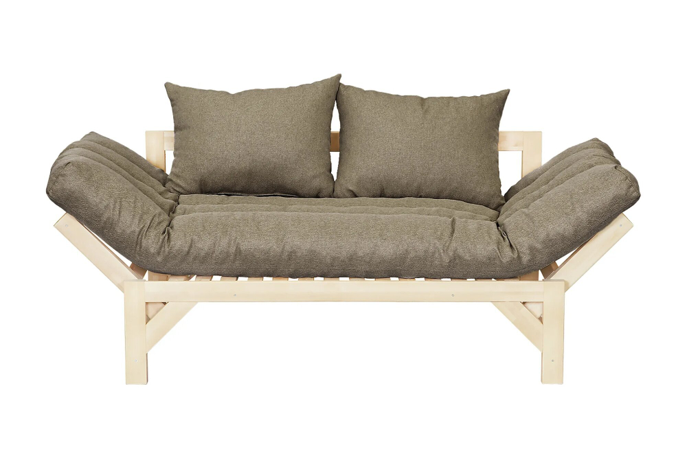 Диван кушетка Элиза, рогожка, коричневый