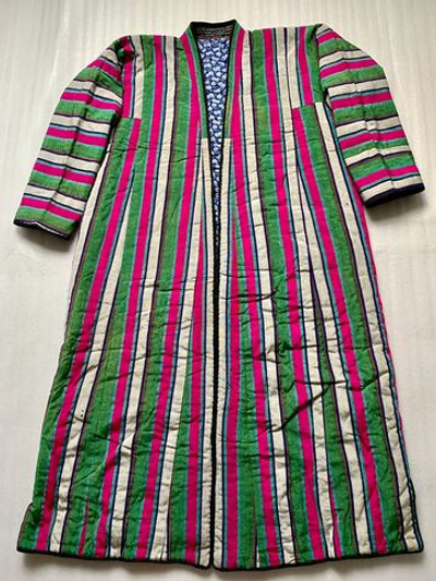 Узбекский халат в полоску р.46+