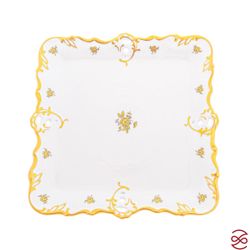 Блюдо квадратное на ножке Queen's Crown Золотая роза 32*32 см