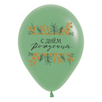 Воздушные шары Sempertex с рисунком С Днем Рождения Ботаника, 25 шт. размер 12" #612233-25