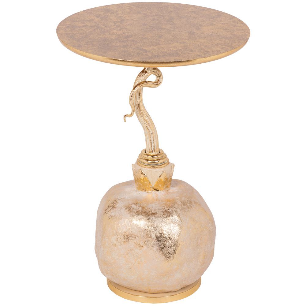 Столик декоративный Жемчужный гранат Айвори Мраморное золото