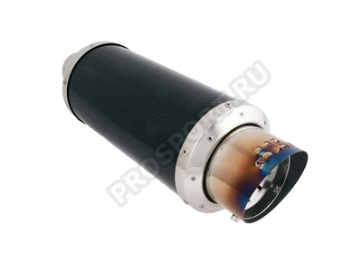 Глушитель  Carbon c приглушением звука и обожженной насадкой, Dвход 61мм