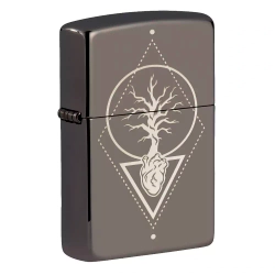 Зажигалка Zippo 49687 Heart of Tree Design, Black Ice