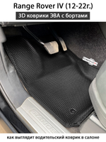 Передние автомобильные коврики ЭВА с бортами для Range Rover IV (12-22г.)