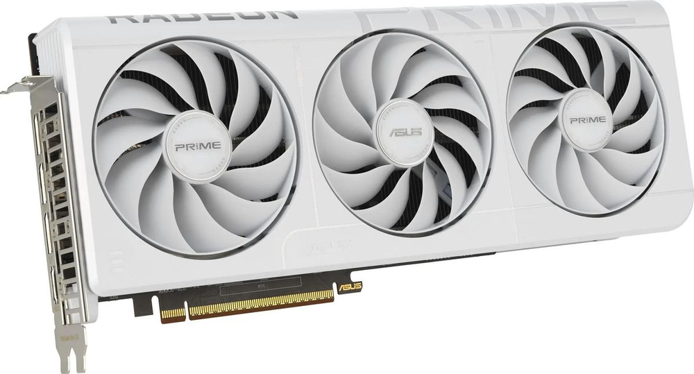 Видеокарта ASUS AMD  Radeon RX 9070XT PRIME-RX9070XT-O16GWHITE 16ГБ PRIME, GDDR6, OC,  Ret