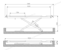 Подъемник ножничный Velyen c платформами для сход-развала 4EE0700H