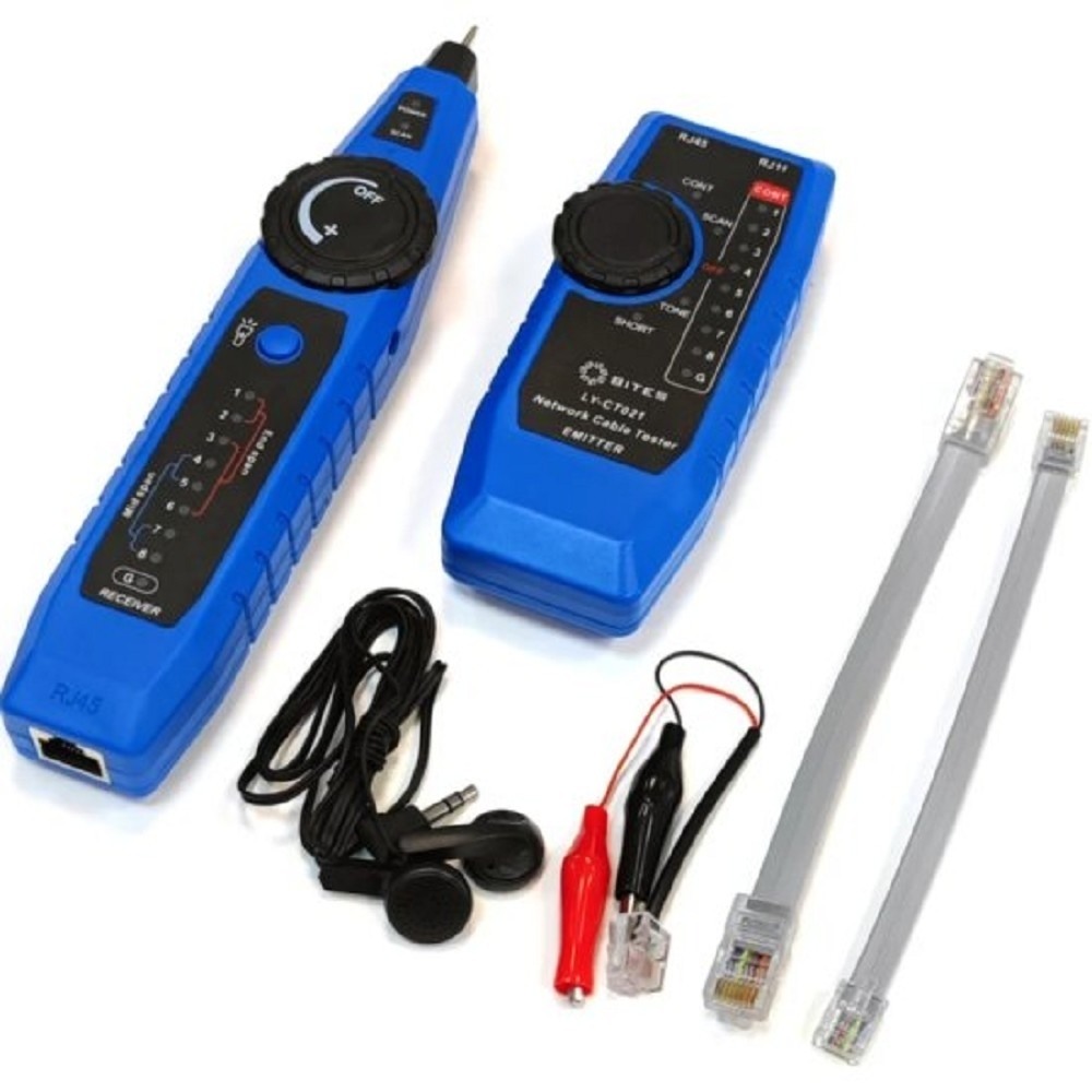Кабельный тестер 5bites Тестер-трассоискатель кабеля LY-CT012 UTP / STP / BNC / VFL / POE / TDR / LCD / FLASH