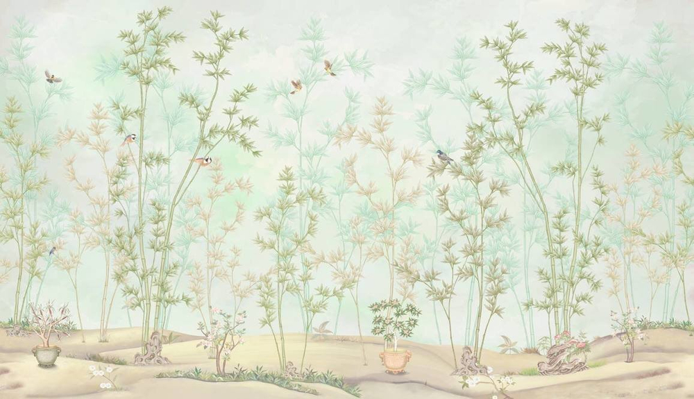 Дизайнерские обои-фрески. Коллекция: Garden, Арт.: АТ-006-N 04. Размер: 260 х 380 см.
