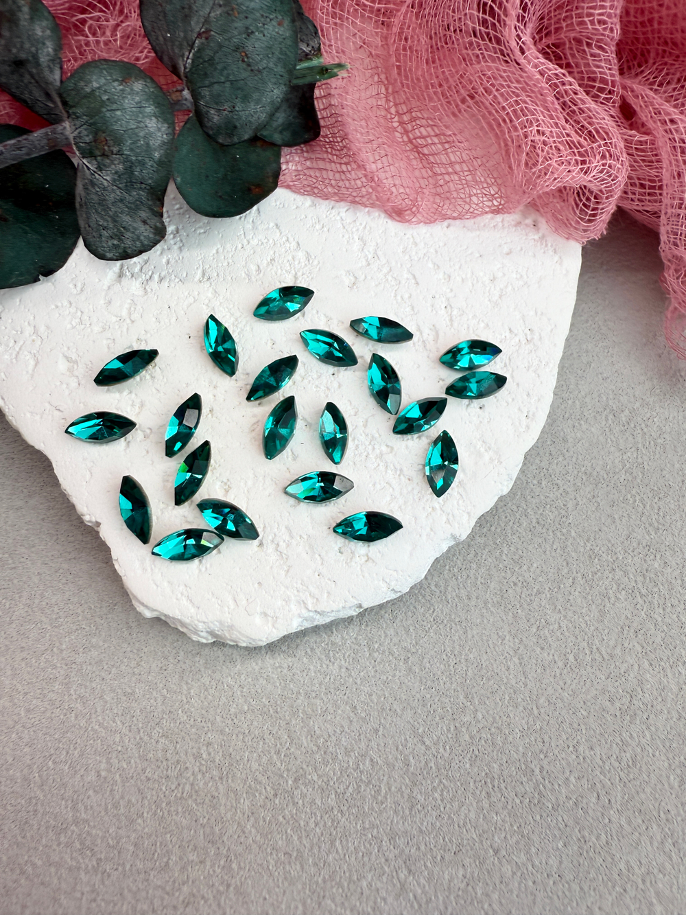 Наветт Navette 10*5 мм, Blue zircon