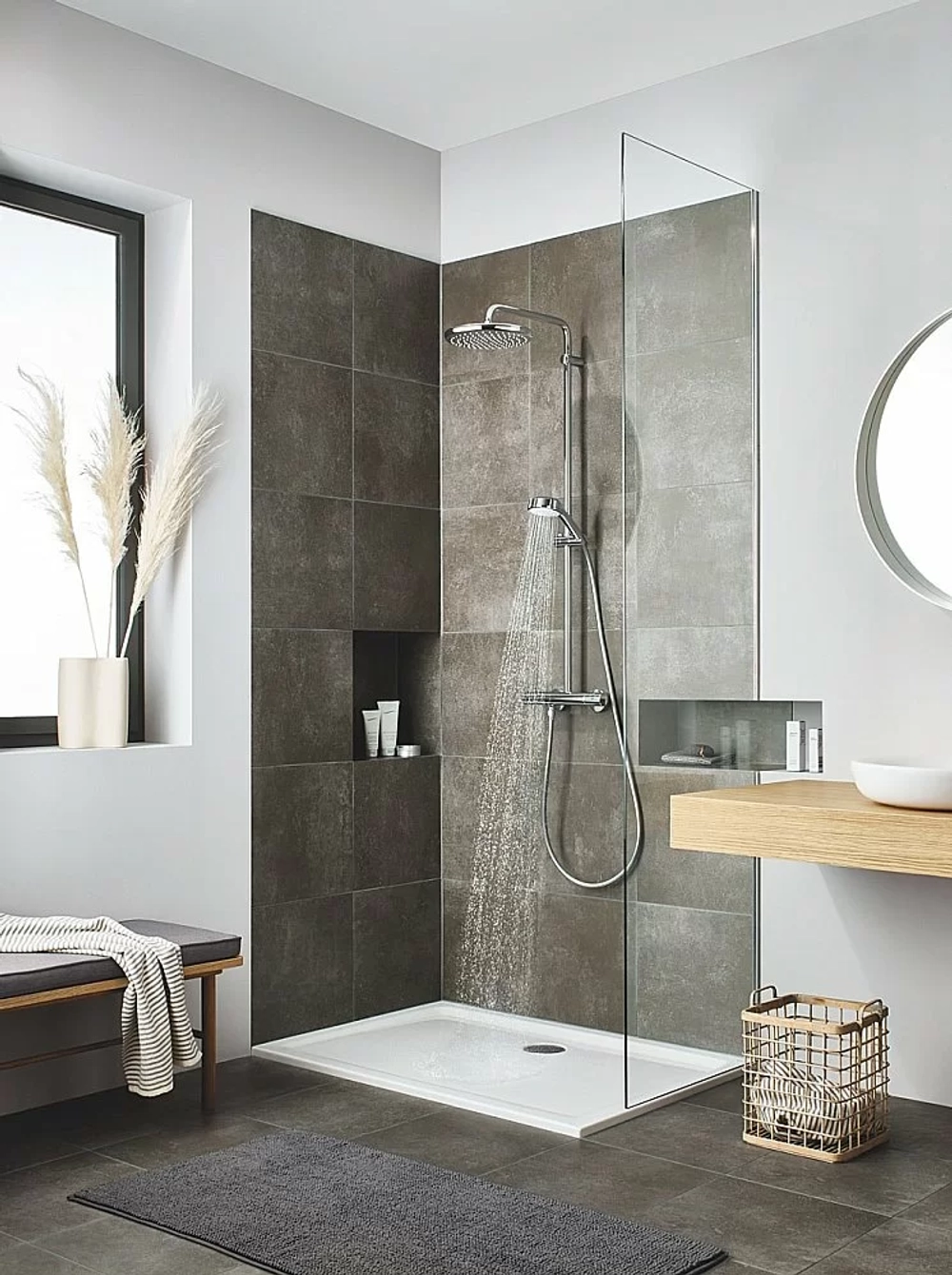 Верхний душ Grohe Tempesta 250 26666000 белый/хром