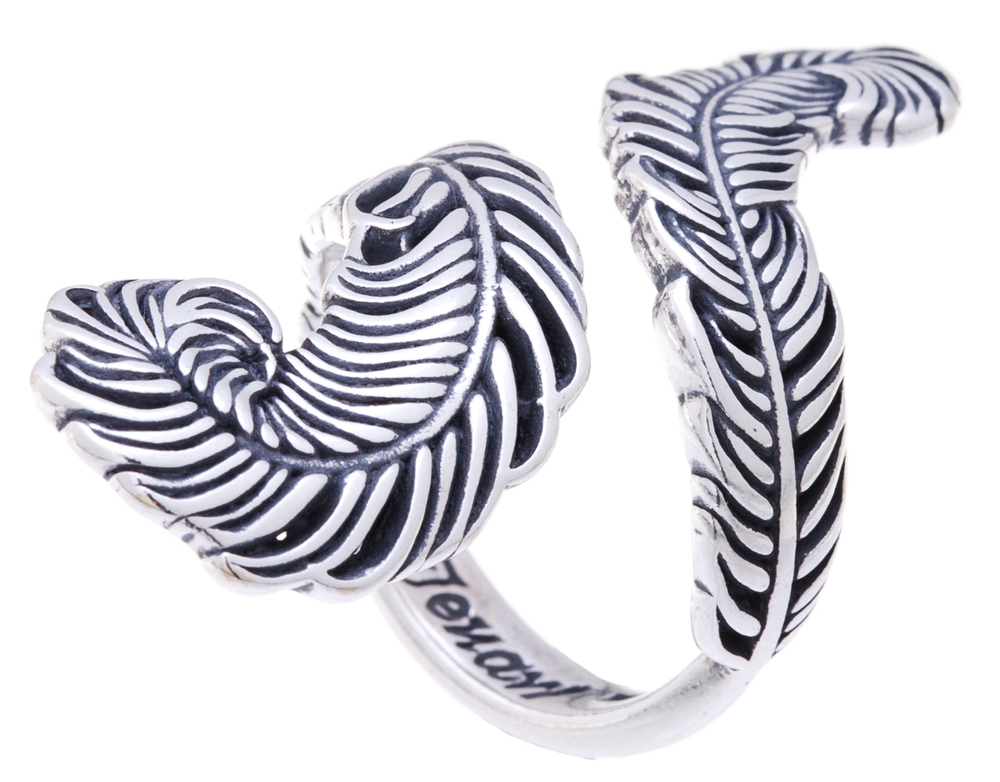 "Гис" кольцо в серебряном покрытии из коллекции "Feather" от Jenavi