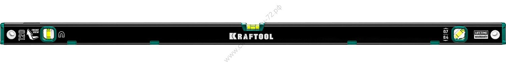 KRAFTOOL 1200 мм, усиленный профиль, с зеркальным глазком, магнитный уровень (34785-120)