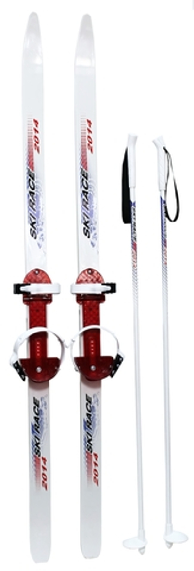 Лыжи (в комплекте лыжи пластик - 150 см, палки стеклопластиковые - 110 см) "SKI RACE" c универс. креплением ЦИКЛ В КОРОБКЕ