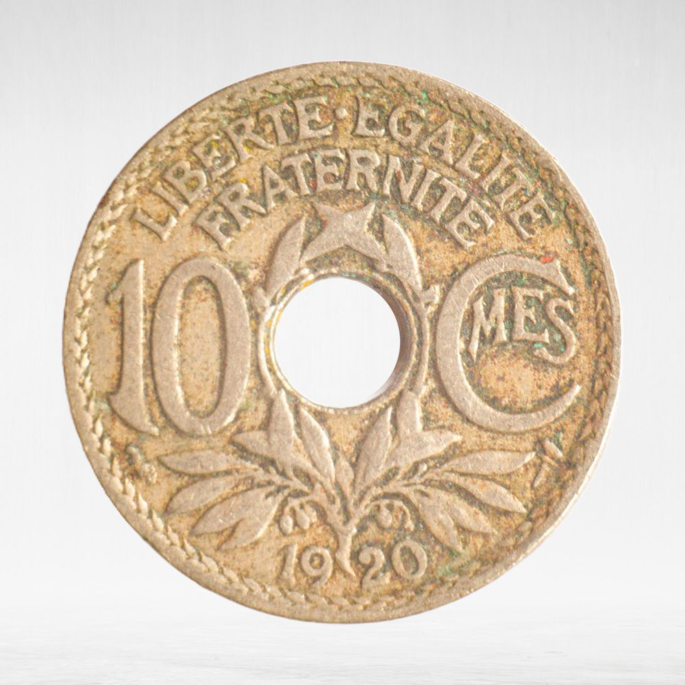 France, 10 Centimes 1920, VF