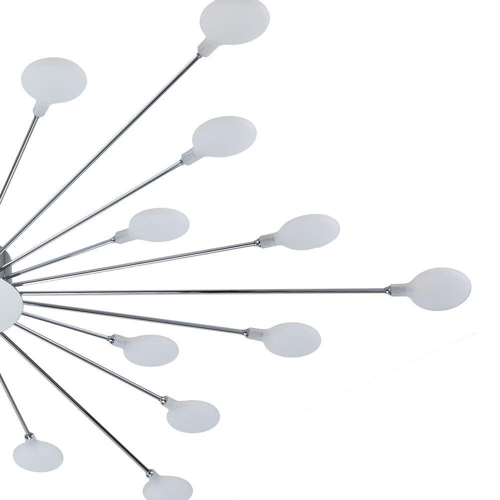 Потолочный светильник 24x3Вт G4,  металл/акрил, хром. К люстре подходят лампочки с цоколем G4 и максимальной мощностью 3Вт.Диаметр 10мм, высота до 65мм