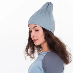 Шапка женская зимняя, цвет оливковый, размер 52-56