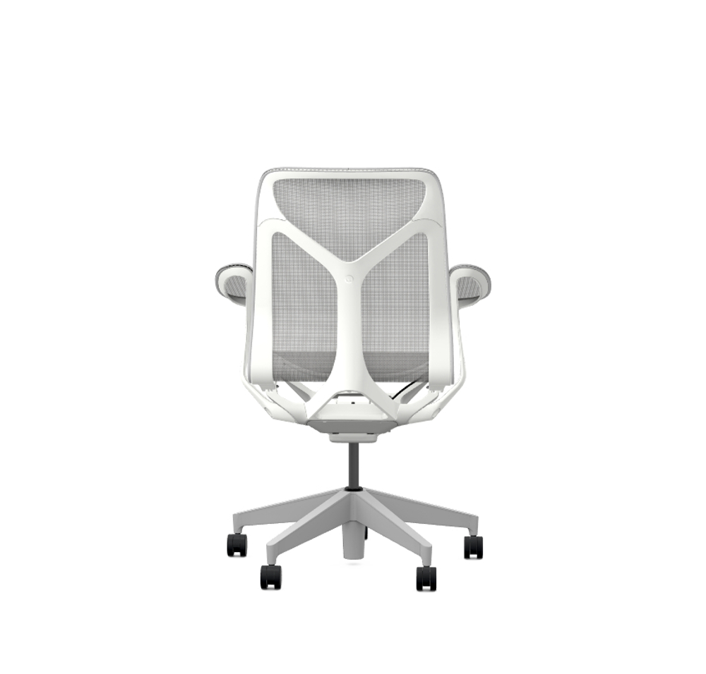 Кресло Herman Miller Cosm, средняя спинка, цвет Mineral, подлокотники «лепестки» (Leaf)