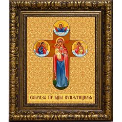 Купятицкая икона Пресвятой Богородицы на холсте.