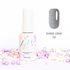 Гель-лак ТМ "HIT gel" №03 Shine Gray, 9 мл