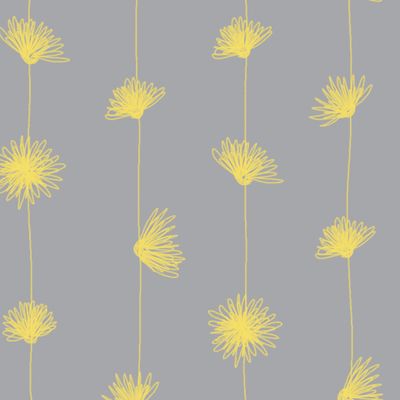 Желтые цветы на сером фоне